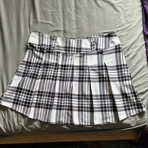 Plus Tartan Pleated Skirt